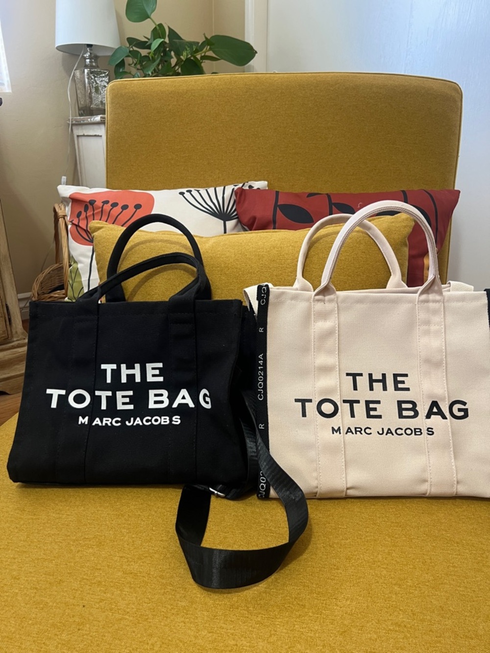 The Tote Bag in Black and Cream - Canvas Tote